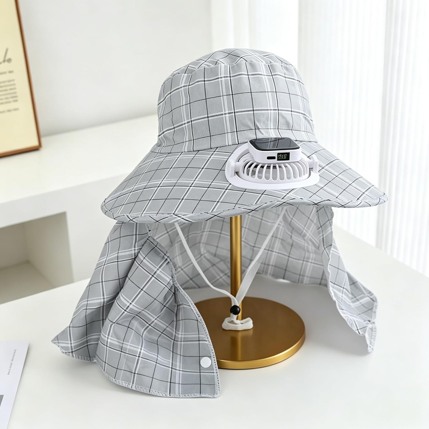1PC 태양광 넥 가드 팬 모자 USB 충전식 팬 모자 - Fishing Hat 리뷰 및 가격